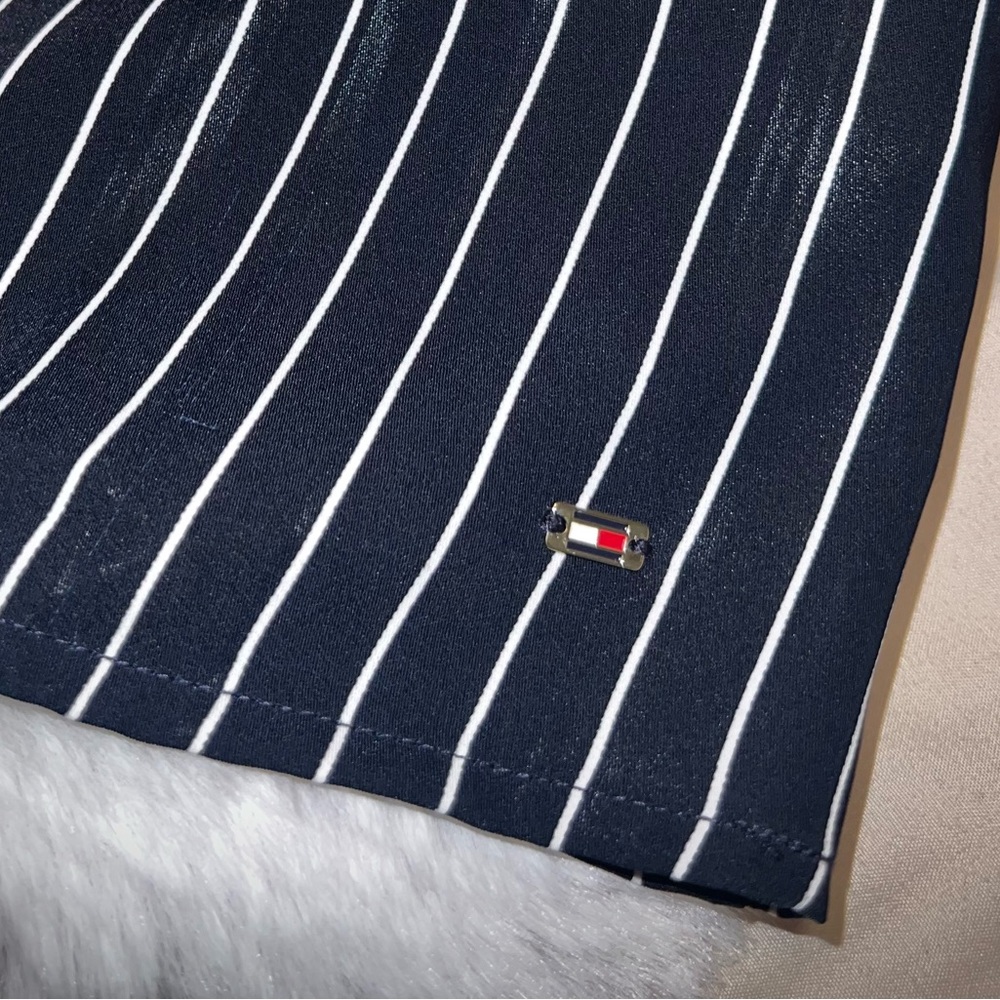 Tommy Hilfiger Women's Navy Striped Long Sleeve Dress - Picture 5 of 8